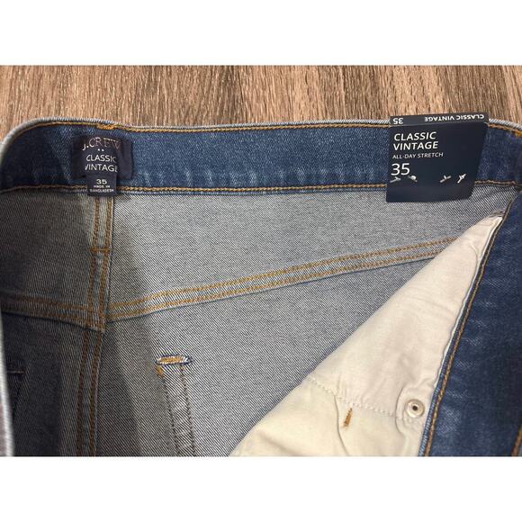 NWT J.Crew Classic Vintage Jean In All Day Stretch Azure Lake Wash Size 35 - Picture 6 of 8